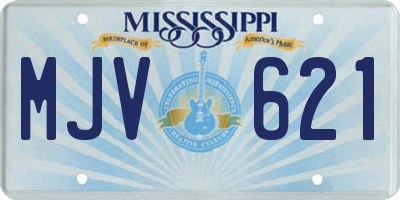 MS license plate MJV621