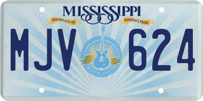 MS license plate MJV624