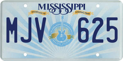 MS license plate MJV625
