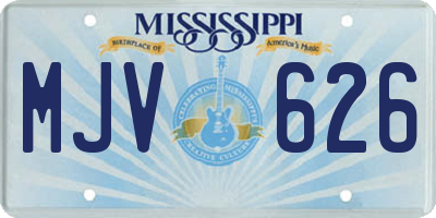 MS license plate MJV626