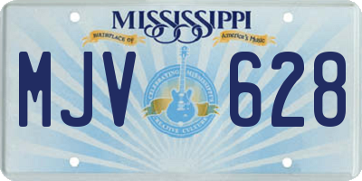 MS license plate MJV628