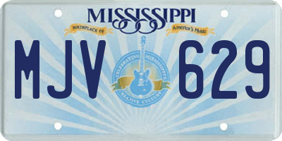 MS license plate MJV629