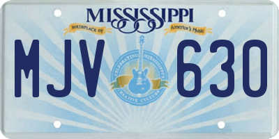 MS license plate MJV630