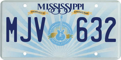 MS license plate MJV632
