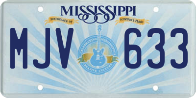 MS license plate MJV633