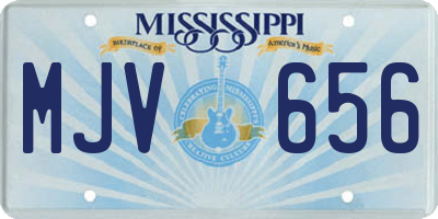 MS license plate MJV656