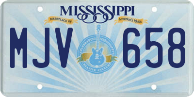 MS license plate MJV658