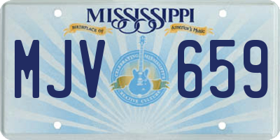 MS license plate MJV659