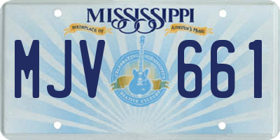 MS license plate MJV661