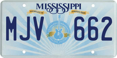 MS license plate MJV662