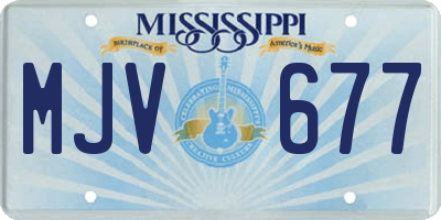 MS license plate MJV677