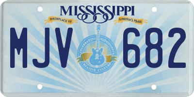 MS license plate MJV682