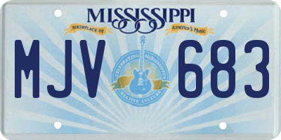 MS license plate MJV683