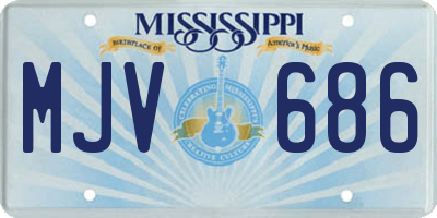 MS license plate MJV686