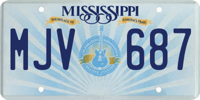 MS license plate MJV687