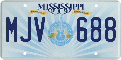 MS license plate MJV688