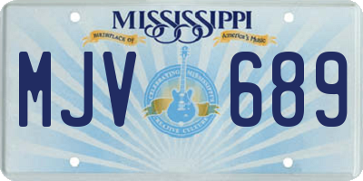 MS license plate MJV689
