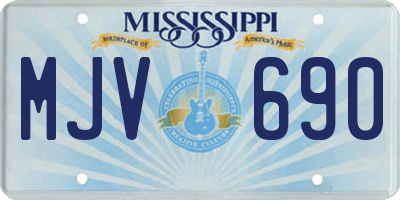 MS license plate MJV690