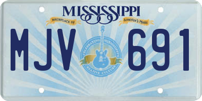 MS license plate MJV691