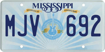 MS license plate MJV692