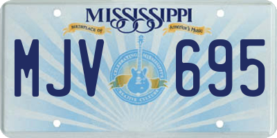 MS license plate MJV695