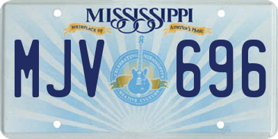 MS license plate MJV696