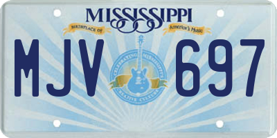 MS license plate MJV697