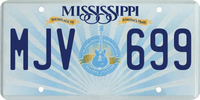 MS license plate MJV699