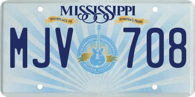MS license plate MJV708