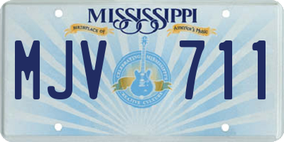 MS license plate MJV711