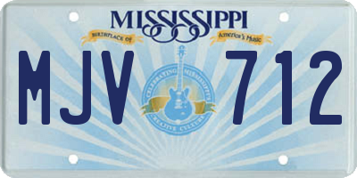 MS license plate MJV712