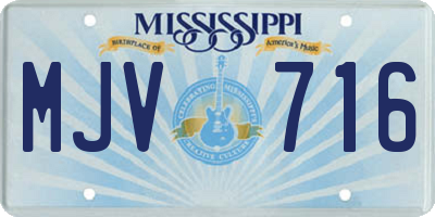 MS license plate MJV716