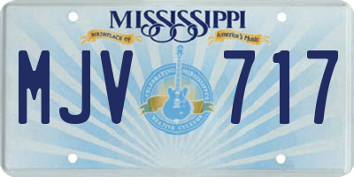 MS license plate MJV717