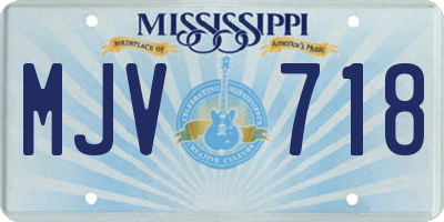 MS license plate MJV718