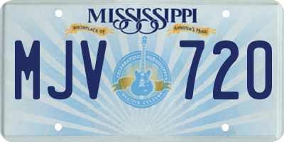 MS license plate MJV720