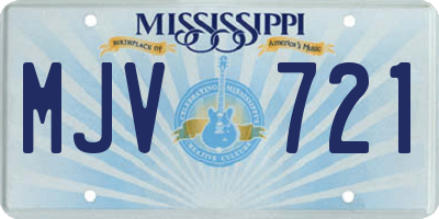 MS license plate MJV721