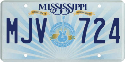 MS license plate MJV724