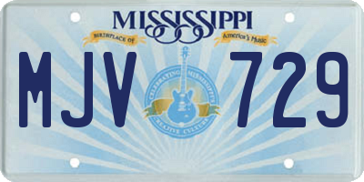 MS license plate MJV729