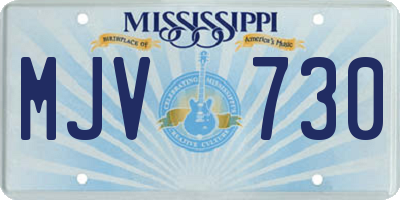 MS license plate MJV730