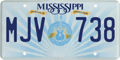 MS license plate MJV738
