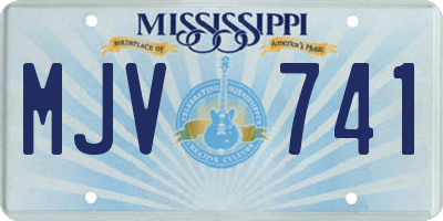 MS license plate MJV741