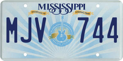 MS license plate MJV744
