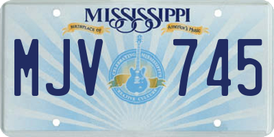 MS license plate MJV745