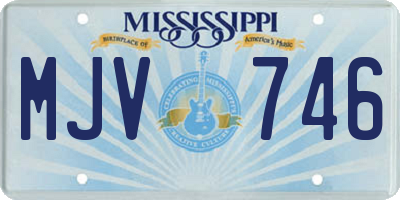 MS license plate MJV746