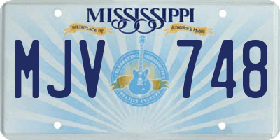 MS license plate MJV748