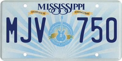 MS license plate MJV750
