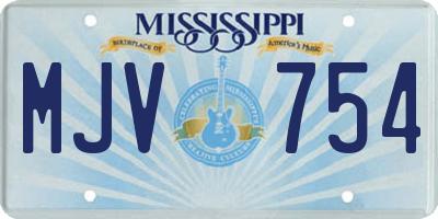 MS license plate MJV754
