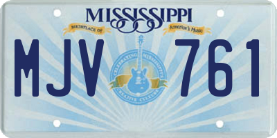 MS license plate MJV761