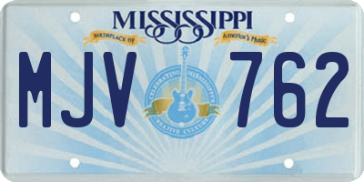 MS license plate MJV762