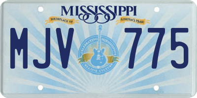 MS license plate MJV775